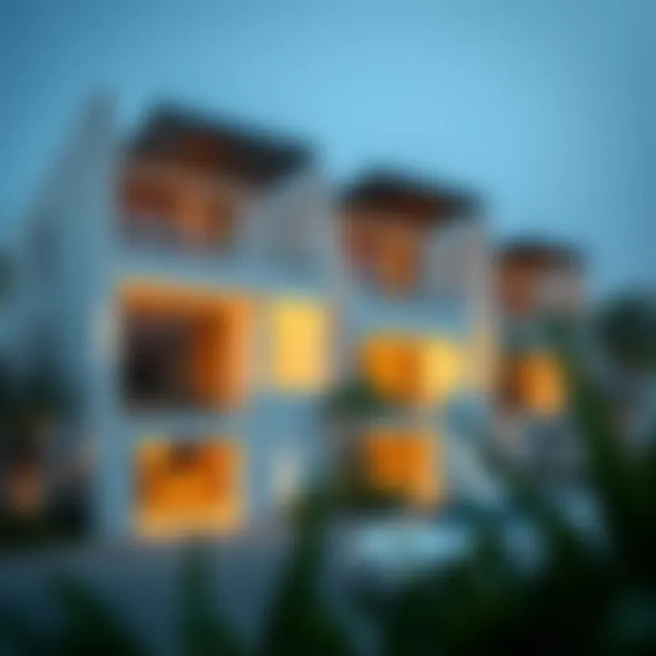 Luxurious exterior view of Al Waha Villas showcasing modern architecture