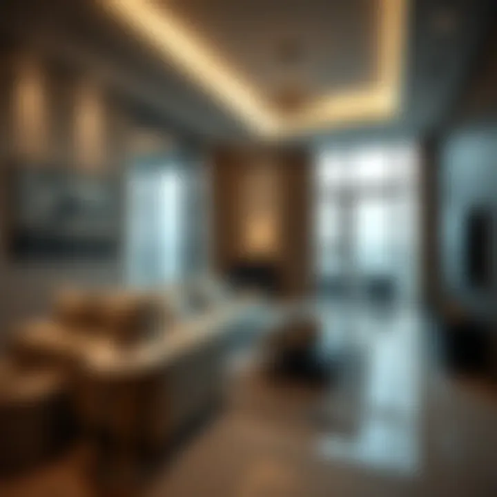 Luxurious interior of a modern apartment in Barsha Falcon