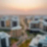 Scenic view of Barsha Falcon area showcasing residential buildings