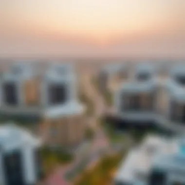 Scenic view of Barsha Falcon area showcasing residential buildings