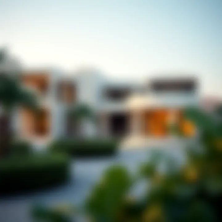 Exterior view of Damac Fendi Villas showcasing unique architectural design