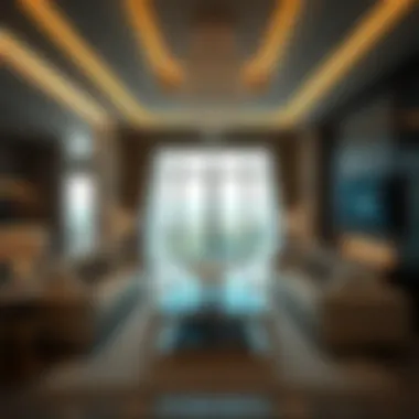 Luxurious living room interior at Damac Fendi Villas