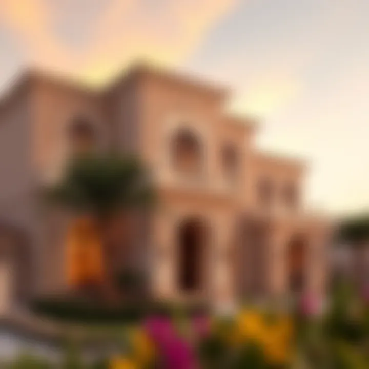 Luxurious villa exterior in Damac Hills