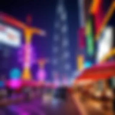 Vibrant nightlife scene in Dubai