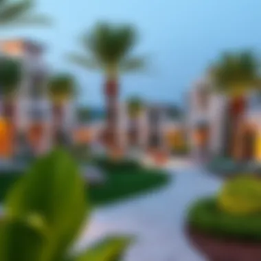 Beautifully landscaped community area promoting relaxation and leisure