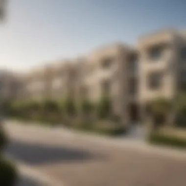 Scenic View of Affordable Townhouses Scenic view of affordable townhouses in Dubai