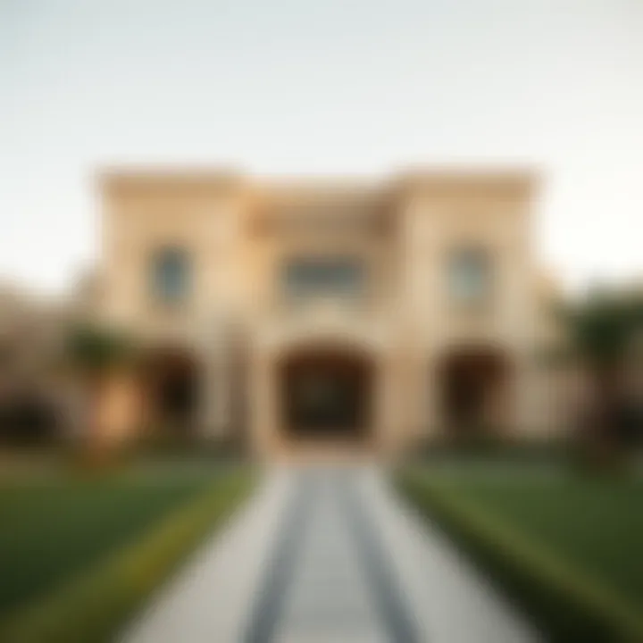 Elegant exterior view of Al Zahia villas