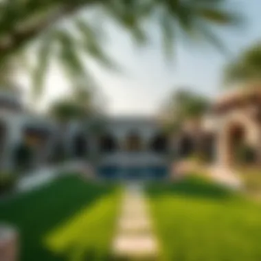 Stunning landscaped garden in the Al Zahia community