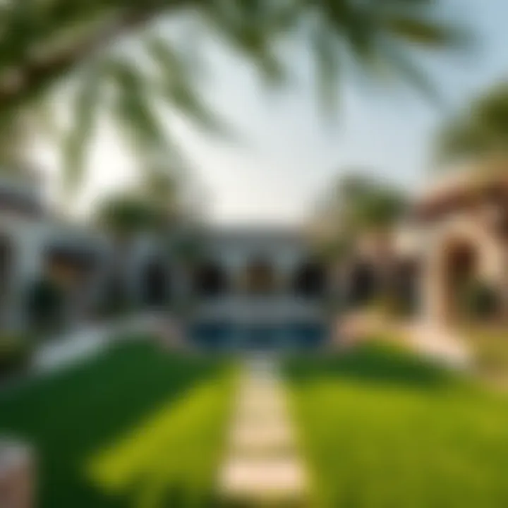 Stunning landscaped garden in the Al Zahia community