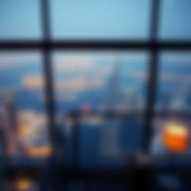 Panoramic view from the observation deck highlighting Dubai's skyline.