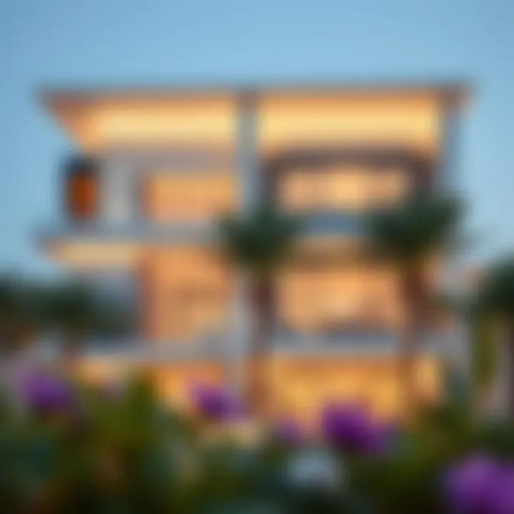 Stunning exterior view of Damac Camelia showcasing contemporary architecture