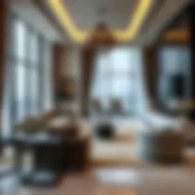 Luxurious living space inside Damac Camelia with modern furnishings