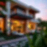 Luxurious exterior view of a Dubai Hills Villa showcasing modern architecture