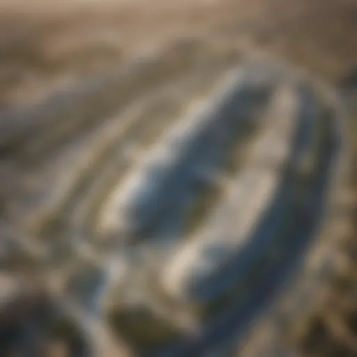 Aerial view of Dubai Investment Park showcasing the metro station