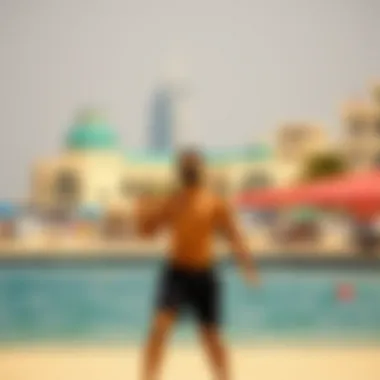 Recreational activities at Dubai Island Beach