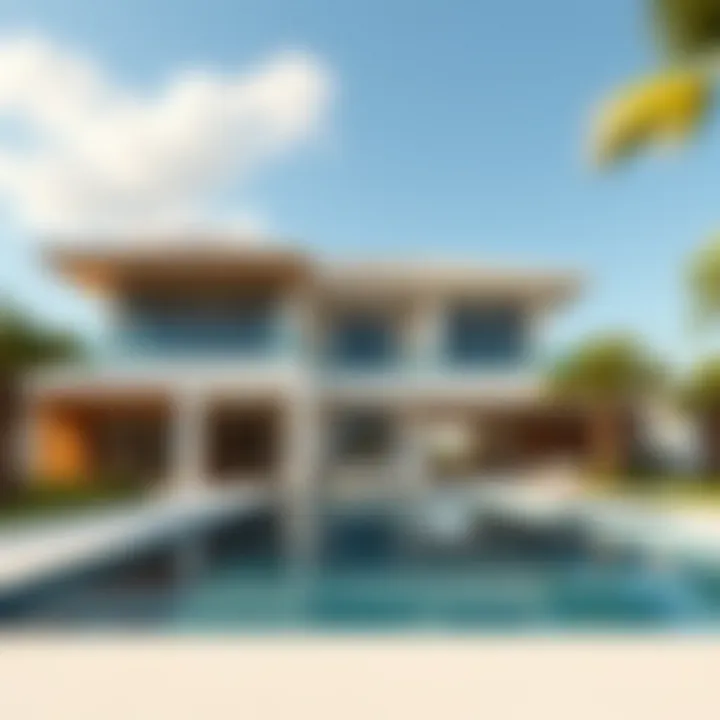 Stunning architectural design of a villa on Palm Island