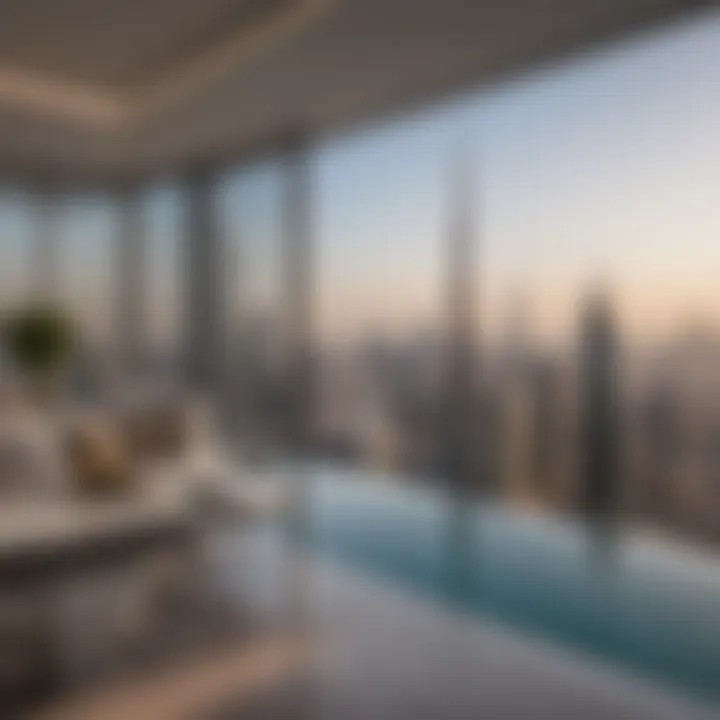 Breathtaking view of the Dubai skyline from Eden House