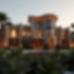 Luxurious exterior view of Elie Saab Villas showcasing architectural elegance