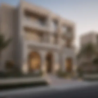 Exterior view of a luxurious Emaar townhouse showcasing modern architecture