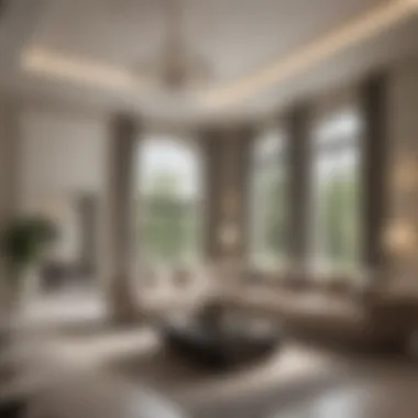 Sophisticated Villa Interiors at Jumeirah Golf Estate Luxurious interiors of a villa within Jumeirah Golf Estate reflecting modern design