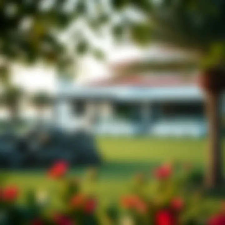 Beautifully landscaped garden surrounding a La Mer villa