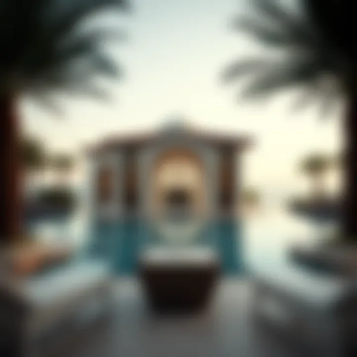 Luxurious pool area at La Mer villas