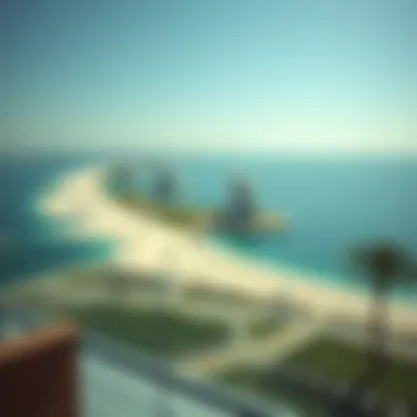 Breathtaking Beachfront Views of Palm Jumeirah Beautiful beachfront with pristine sand and azure waters in Palm Jumeirah