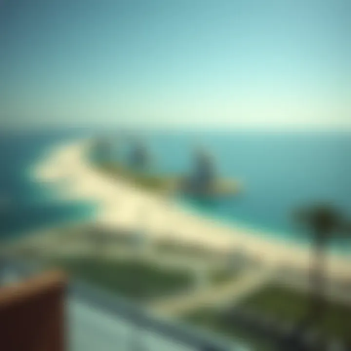 Breathtaking Beachfront Views of Palm Jumeirah Beautiful beachfront with pristine sand and azure waters in Palm Jumeirah