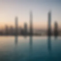 Stunning infinity pool overlooking Dubai skyline