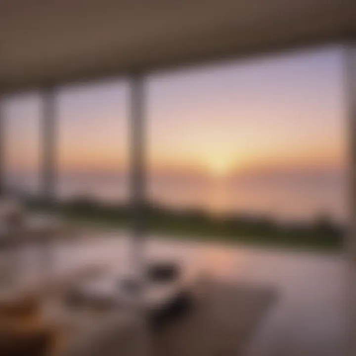 Tranquil sunset view from a sea view residence