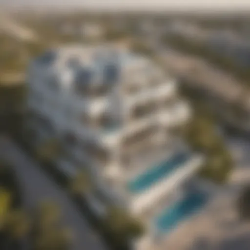 Aerial view of luxurious villas in Palm Jumeirah