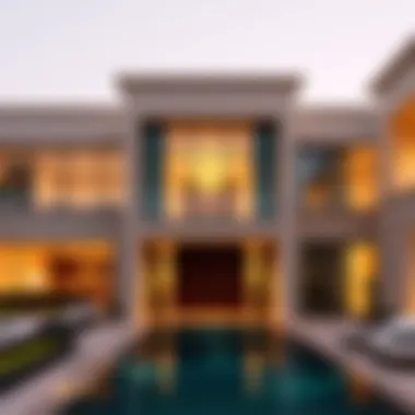 Stunning architectural design of a four-bedroom villa in Dubai