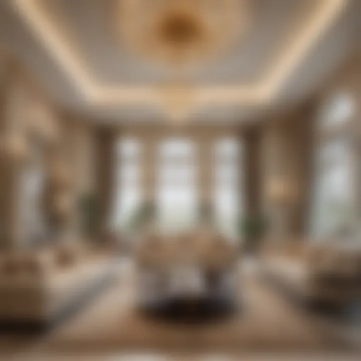 Luxurious interior spaces within the largest house in Dubai, emphasizing opulence and modern design.