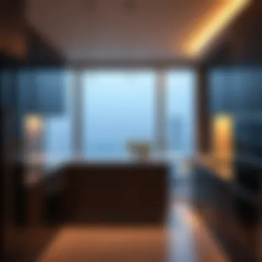 State-of-the-Art Kitchen in Penthouse Modern kitchen featuring state-of-the-art appliances in a penthouse