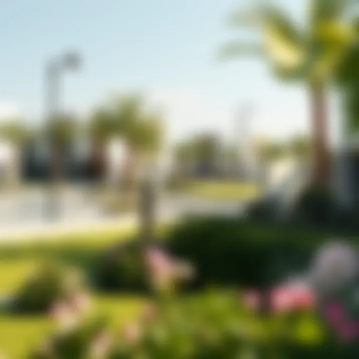 Community amenities in Dubai Hills including parks and recreational facilities