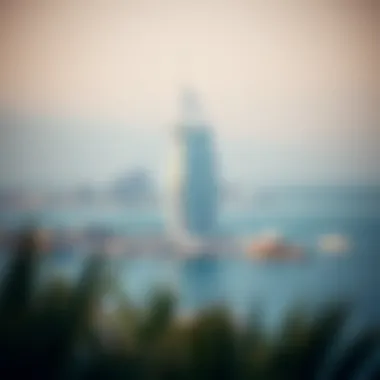 The iconic Burj Al Arab rising above the coast of Jumeirah