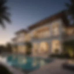 Stunning exterior view of Villa Jumeirah Islands showcasing its architectural design