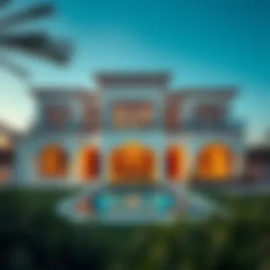 Luxurious villa exterior in Damac Hills 2