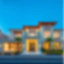Luxurious villa exterior in Furjan, Dubai