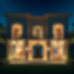 Luxurious villa facade in Meadows, Dubai