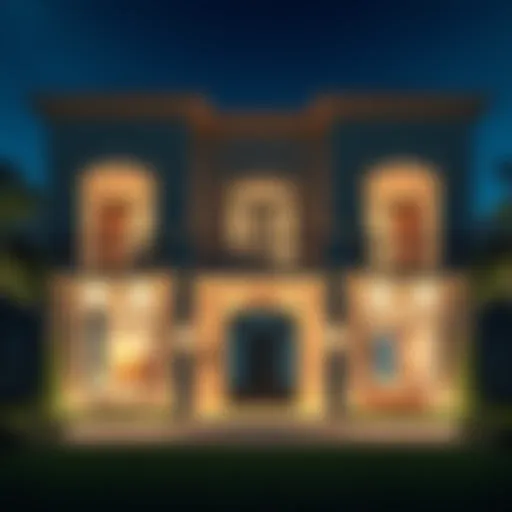 Luxurious villa facade in Meadows, Dubai