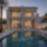 Luxurious villa exterior in Jumeirah Village Circle