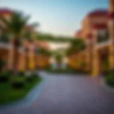 Community features highlighting green spaces and recreational areas in Warsan Village