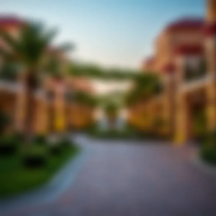 Community features highlighting green spaces and recreational areas in Warsan Village