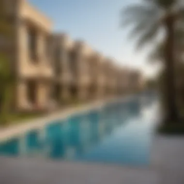 Luxurious community amenities in Hamilton Dubai including pools and recreational areas