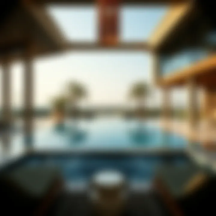 Luxury amenities available at Jumeirah Golf Estates, including swimming pool and spa areas