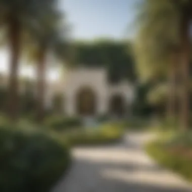 Lush Landscaping Embracing Maison Mathis Beautiful landscaping surrounding Maison Mathis enhancing its appeal