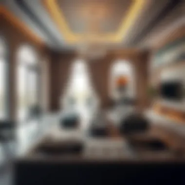Opulent Living Space in Maya Townhouses Luxurious interior of a townhouse living space