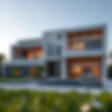 Stunning Modern Architecture of Dubai Villas Luxury villa exterior showcasing modern architecture