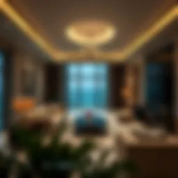 Elegant living room design showcasing modern luxury